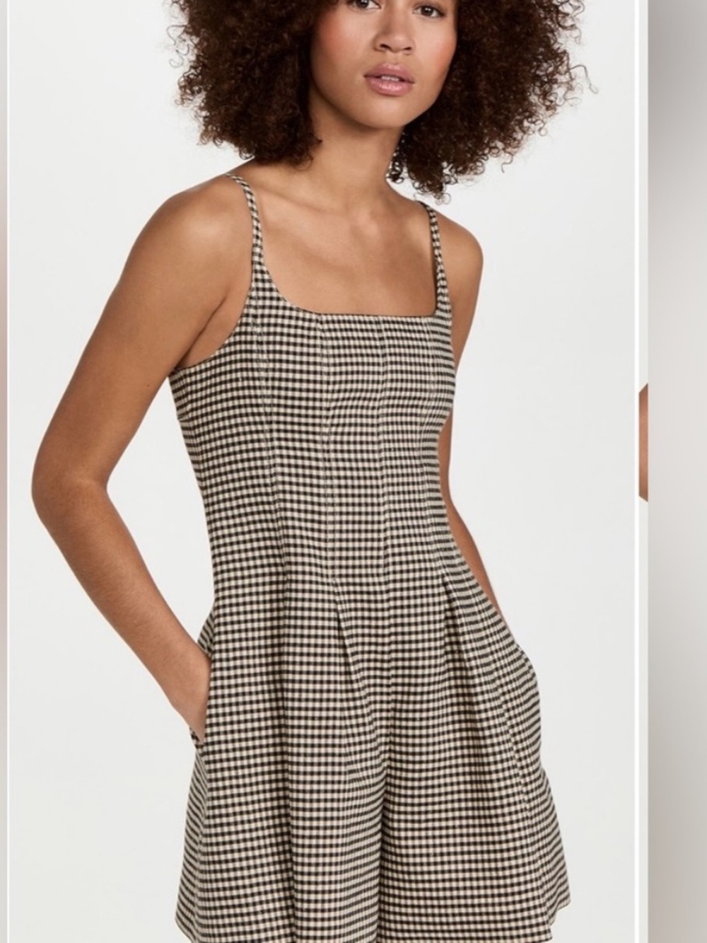 Rebecca Taylor Black and White Gingham Romper